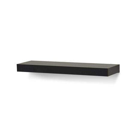 WALLSCAPES 20 in. Mini Avalon Floating shelf, Black WSAVLN620BK